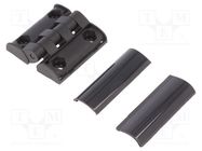 Hinge; Width: 38mm; technopolymer PA; black; H: 39.5mm; -20÷80°C ELESA+GANTER