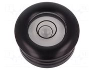 Spirit level; with flange; H: 10mm; Ømount.hole: 18mm; aluminium ELESA+GANTER