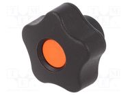 Knob; Ø: 32mm; Int.thread: M8; 12mm; H: 23mm; technopolymer PP ELESA+GANTER