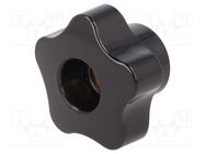 Knob; Ø: 40mm; Int.thread: M6; 18mm; H: 28mm; duroplast PF; -20÷110°C ELESA+GANTER