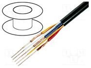 Wire: AV; 2x0.12mm2,3x0.12mm2; 100m; OFC; black; 5; stranded; PVC TASKER