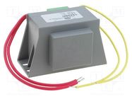 Transformer: mains; 12VA; 230VAC; 12V; 1A; Leads: leads 200mm INDEL