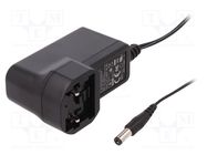 Power supply: switching; mains,plug; 15VDC; 0.8A; 12W; Out: 5,5/2,1 MEAN WELL