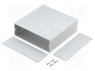 Enclosure: with panel; TUF; X: 120mm; Y: 120mm; Z: 42mm; aluminium FISCHER ELEKTRONIK