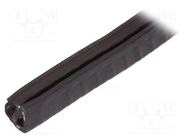 Hole and edge shield; EPDM; L: 20m; black; H: 11.5mm; W: 8.75mm ELESA+GANTER