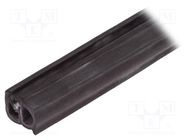 Hole and edge shield; EPDM; L: 10m; black; H: 13mm; W: 11mm ELESA+GANTER