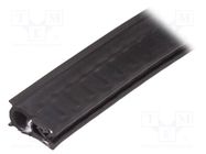 Hole and edge shield; EPDM; L: 50m; black; H: 20.5mm; W: 11mm ELESA+GANTER