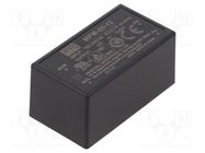 Converter: AC/DC; 5W; 80÷264VAC; 12VDC; Iout: 420mA; OUT: 1; 80%; PCB MEAN WELL