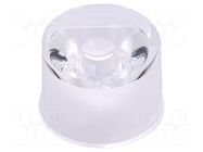 LED lens; round; colourless; 60°; with holder OPTOSUPPLY