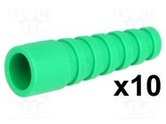 Strain relief; RG58; green; Application: BNC plugs; 10pcs. MH CONNECTORS