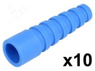 Strain relief; RG58; blue; Application: BNC plug; 10pcs. MH CONNECTORS