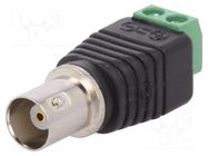 Adapter; BNC female,terminal block; PIN: 2 Goobay