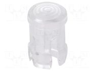 LED lens; round; polycarbonate; transparent; 3mm; Front: convex FIX&FASTEN