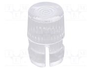 LED lens; round; polycarbonate; transparent; 3mm; Front: flat FIX&FASTEN