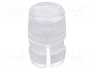 LED lens; round; polycarbonate; transparent; 3mm; Front: flat FIX&FASTEN