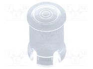 LED lens; round; polycarbonate; transparent; 5mm; Front: convex FIX&FASTEN