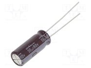 Capacitor: electrolytic; low ESR; THT; 56uF; 80VDC; Ø8x20mm; ±20% NICHICON