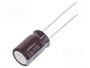 Capacitor: electrolytic; low ESR; THT; 3.3uF; 315VDC; Ø10x16mm NICHICON