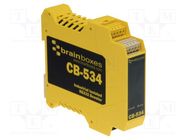 RS232 RS232 booster; 5÷30VDC; for DIN rail mounting; IP20 BRAINBOXES