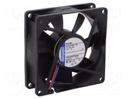 Fan: DC; axial; 24VDC; 80x80x25mm; 58m3/h; 27dBA; ball; 2600rpm EBM-PAPST