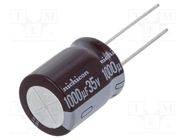 Capacitor: electrolytic; low ESR; THT; 1000uF; 35VDC; Ø16x20mm NICHICON