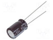 Capacitor: electrolytic; low ESR; THT; 56uF; 50VDC; Ø8x11.5mm; ±20% NICHICON