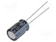 Capacitor: electrolytic; THT; 1000uF; 6.3VDC; Ø8x11.5mm; ±20% NICHICON