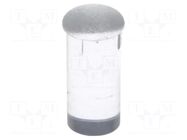 Fiber for LED; Ø3.3mm; L: 6mm; round; Front: convex; straight FIX&FASTEN