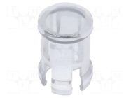 LED lens; round; polycarbonate; transparent; 5mm; Front: convex FIX&FASTEN