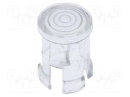 LED lens; round; polycarbonate; transparent; 5mm; Front: convex FIX&FASTEN