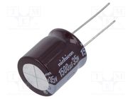 Capacitor: electrolytic; low ESR; THT; 1500uF; 35VDC; Ø18x20mm NICHICON