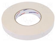 Tape: textile; W: 19mm; L: 50m; Thk: 0.31mm; white; 64N/cm; 10%; cotton HELLERMANNTYTON