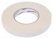 Tape: textile; W: 19mm; L: 50m; Thk: 0.31mm; white; 64N/cm; 10%; cotton HELLERMANNTYTON