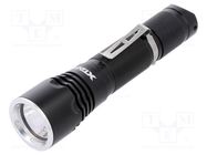 Torch: LED; L: 140.5mm; 30lm,250lm,600lm,1100lm; Ø: 34.5mm; IPX8 