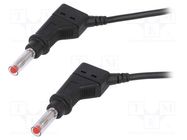 Connection cable; 32A; banana plug 4mm,both sides; Len: 2m; black STÄUBLI