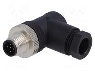 Connector: M12; plug; PIN: 5; male; 60V; angled 90°; IP65,IP67; 4A DEGSON ELECTRONICS