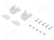 Bracket; white; Holder mat: plastic; 19mm; 2pcs. POLOLU