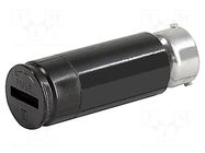 Adapter; 5x20mm; 10A; black; FEC; 500VAC; UL94V-0; -40÷85°C; IP40 SCHURTER