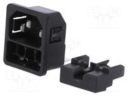 Connector: AC supply; socket; male; 10A; 250VAC; IEC 60320; C14 (E) SCHURTER