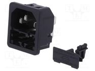 Connector: AC supply; socket; male; 10A; 250VAC; IEC 60320; C14 (E) SCHURTER