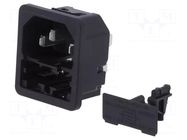 Connector: AC supply; socket; male; 10A; 250VAC; C14 (E); 6200; IP40 SCHURTER