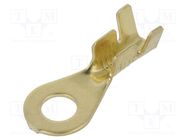 Tip: ring; M4; 1÷2.5mm2; crimped; for cable; straight; none; brass IMP