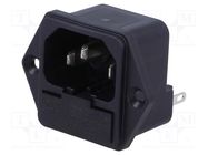 Connector: AC supply; socket; male; 10A; 250VAC; IEC 60320; C14 (E) SCHURTER