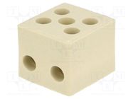 Terminal block; screw terminal; 6mm2; 450V; ways: 2; terminals: 4 BM GROUP