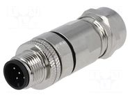 Connector: M12; plug; PIN: 5; male; 60V; straight; IP65; soldering DEGSON ELECTRONICS