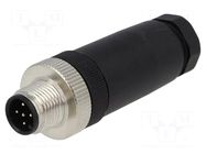 Connector: M12; plug; PIN: 5; male; 60V; straight; IP65,IP67; 4A DEGSON ELECTRONICS