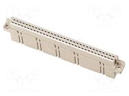 Connector: DIN 41612; plug; female; PIN: 64; straight; 2A; crimped HARTING