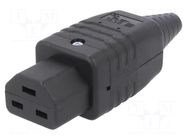 Connector: AC supply; plug; female; 16A; 250VAC; C21,hot condition SCHURTER