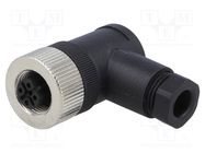 Connector: M12; plug; PIN: 5; female; B code-Profibus; for cable DEGSON ELECTRONICS