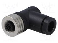 Connector: M12; plug; PIN: 4; female; D code-Ethernet; for cable DEGSON ELECTRONICS